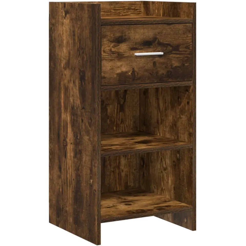vidaXL Dressoir Gerookt eiken 40 x 36 x 80 cm Bewerkt hout, foto 3