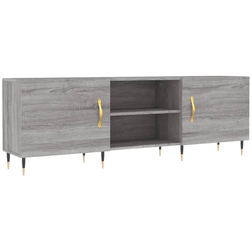 vidaXL Tv-meubel 150x30x50 cm bewerkt hout grijs sonoma eikenkleurig, foto 3