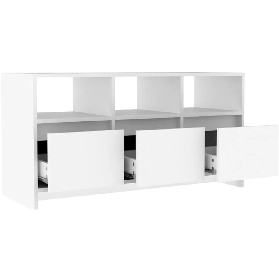 vidaXL Tv-meubel 102x37,5x52,5 cm bewerkt hout wit, foto 4