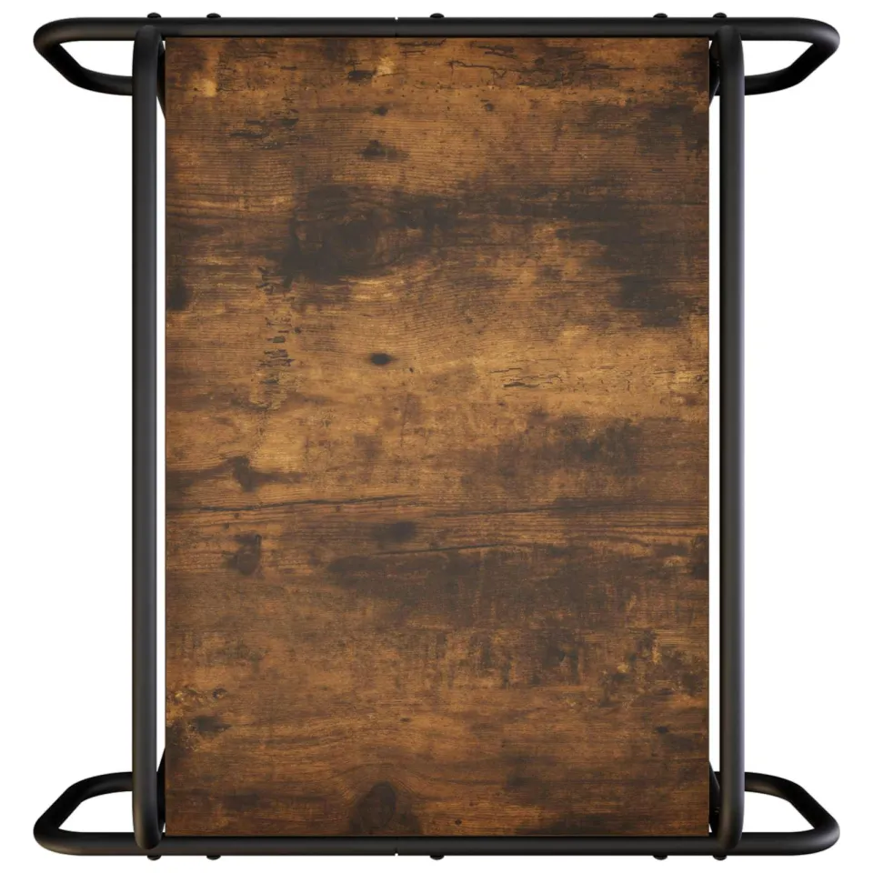 vidaXL Salontafel Gerookt eiken 60 x 60 x 51 cm Bewerkt hout, foto 4