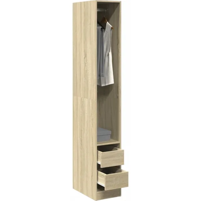 vidaXL Kledingkast 30x50x200 cm bewerkt hout sonoma eikenkleurig