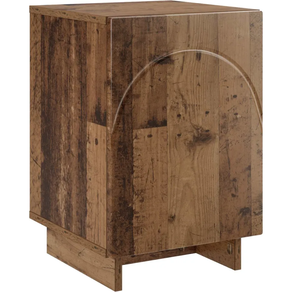 vidaXL Nachtkastje Oud hout 33,5 x 34,5 x 50 cm Bewerkt hout bruin, foto 3