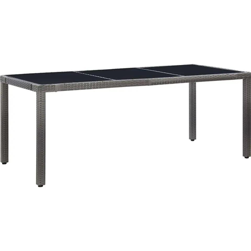 vidaXL 9-delige Tuinset poly rattan grijs, foto 2