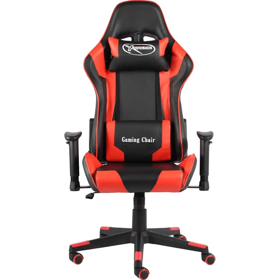 vidaXL Gamestoel draaibaar PVC rood, foto 2