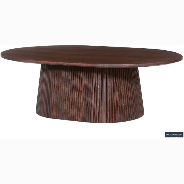 Rousseau Salontafel 'Miguel' 120 cm Ovaal Mango Hout Donkerbruin
