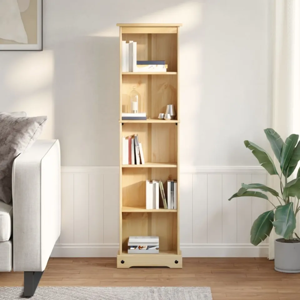 vidaXL Boekenkast Corona 46x20x170 cm massief grenenhout bruin, foto 2
