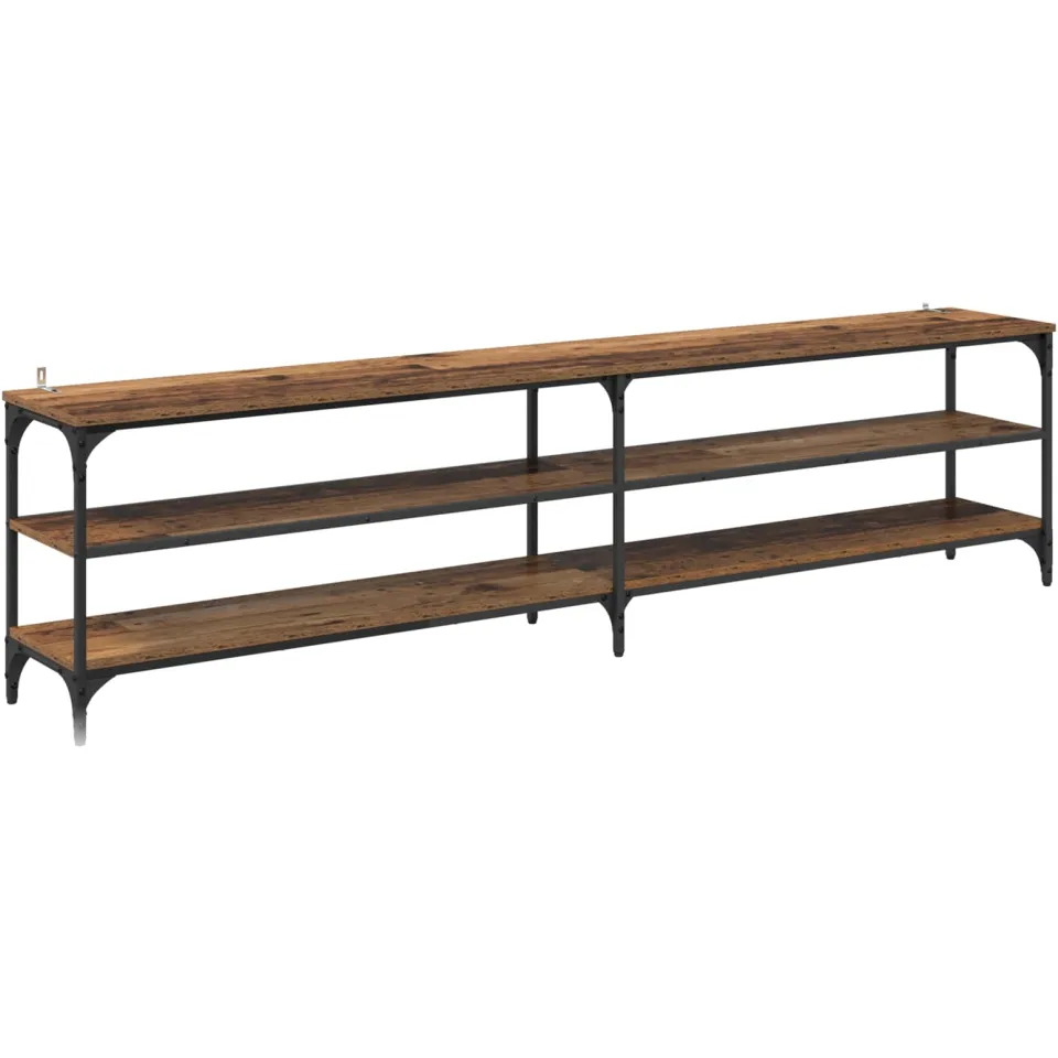 vidaXL TV-kast 200 x 30 x 50 cm Oud Hout Gemonteerd hout en ijzer bruin, foto 3