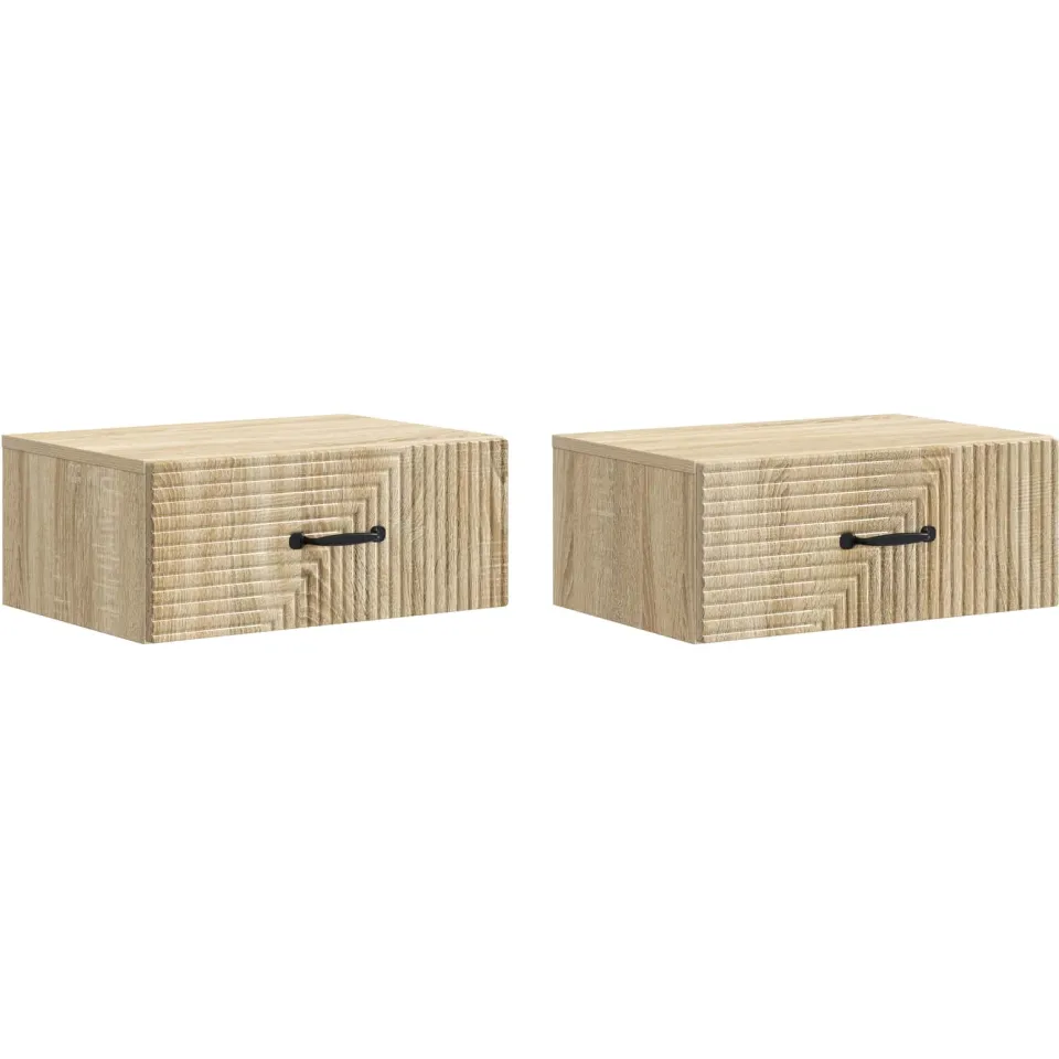 vidaXL Wandbeugel Bedkast 2 st Sonoma Eiken 49 x 34,5 x 20 cm, foto 3