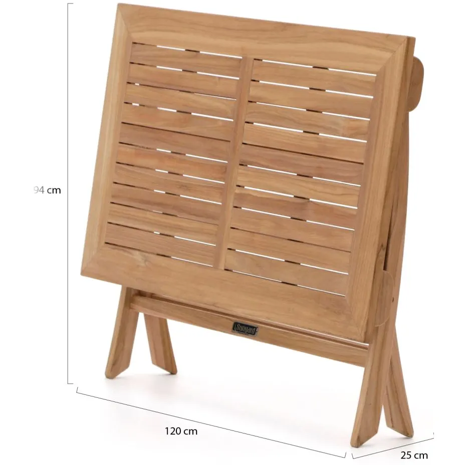 Bellagio tuinmeubelen Sunyard Preston klaptafel 120x70x75cm bruin, foto 2