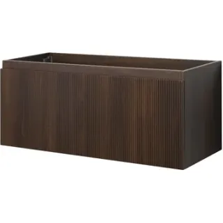 AquaVive - Praxis Eigen Merk Aquazuro Wastafelonderkast Napoli 90cm - Notelaar Houtlook - Met 2 Lades