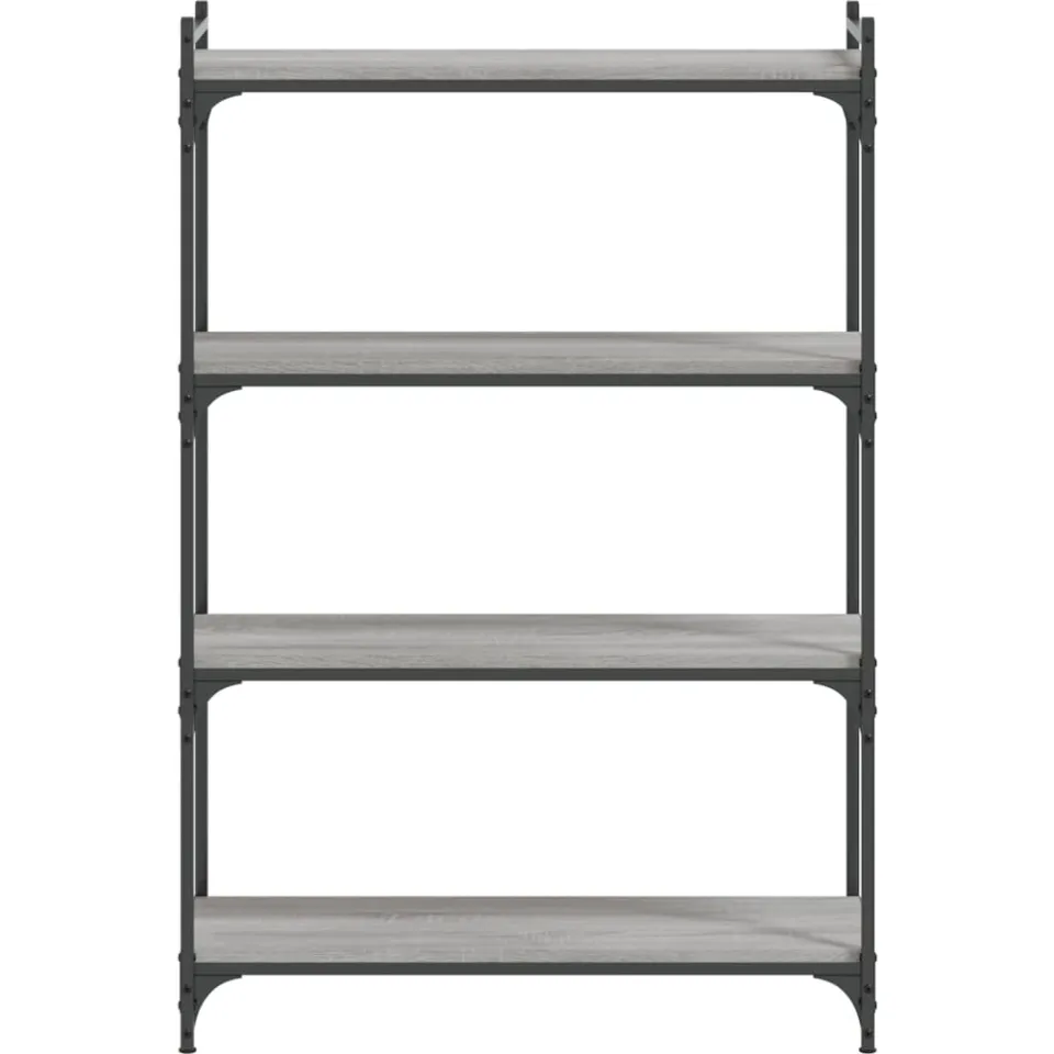 vidaXL Boekenkast 4-laags 80x30x120 cm bewerkt hout grijs sonoma, foto 2