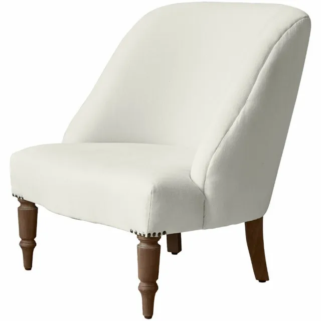 Loberon Leunstoel Maplewood wit
