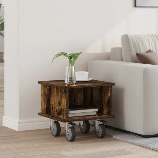 vidaXL TV-standaard 37 x 35 x 35 cm Gerookt eiken Bewerkt hout