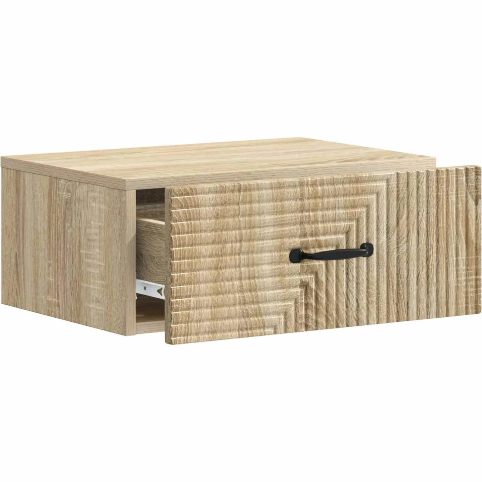 vidaXL Wandbeugel Bedkast Sonoma Eiken 49 x 34,5 x 20 cm Bewerkt hout, foto 3