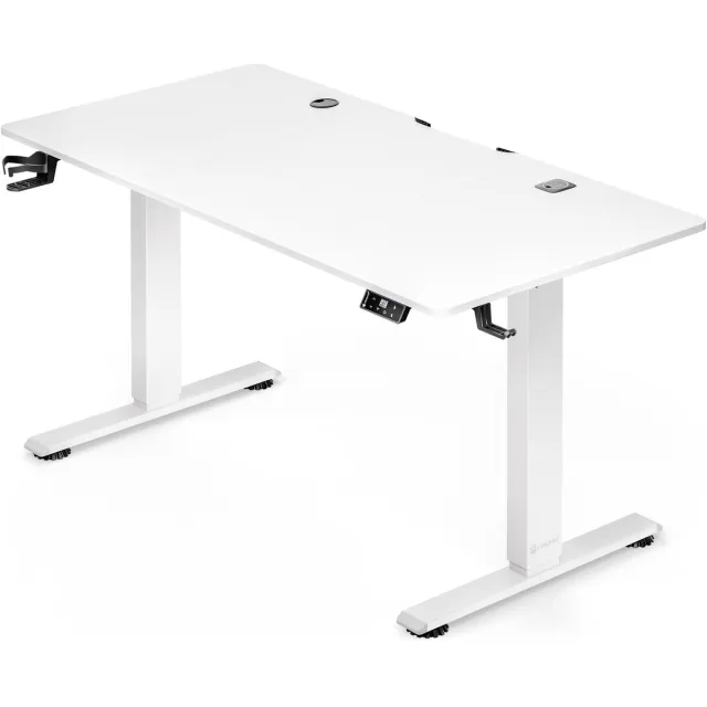 Casaria Zit sta bureau - Elektrisch Verstelbaar USB 160x75cm – Wit