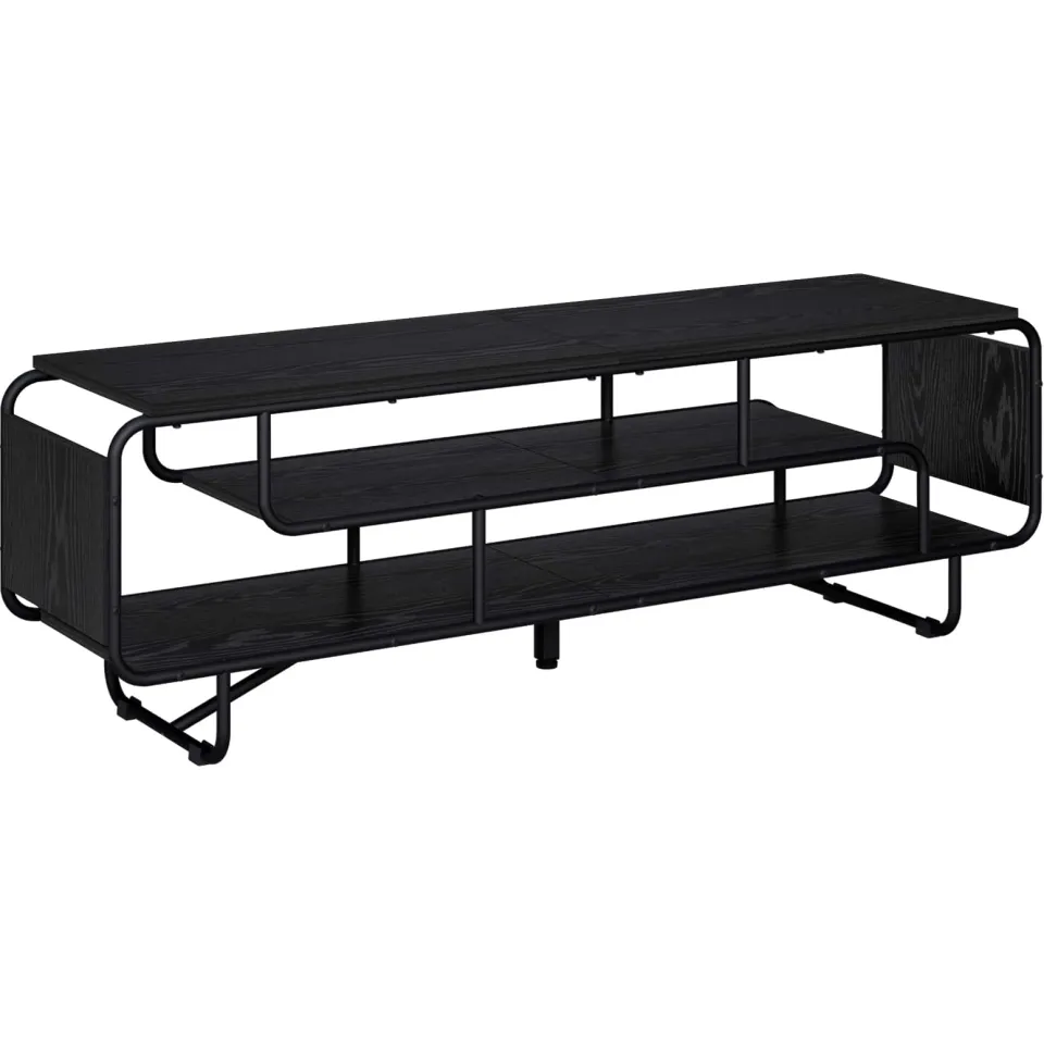 vidaXL TV-standaard 140 x 36 x 45 cm Zwart eiken Bewerkt hout, foto 3
