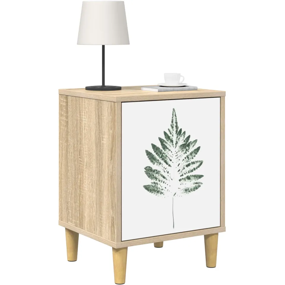 vidaXL Nachtkastje HANAU 2 st Sonoma Eiken 36 x 33 x 50 cm Bruin
