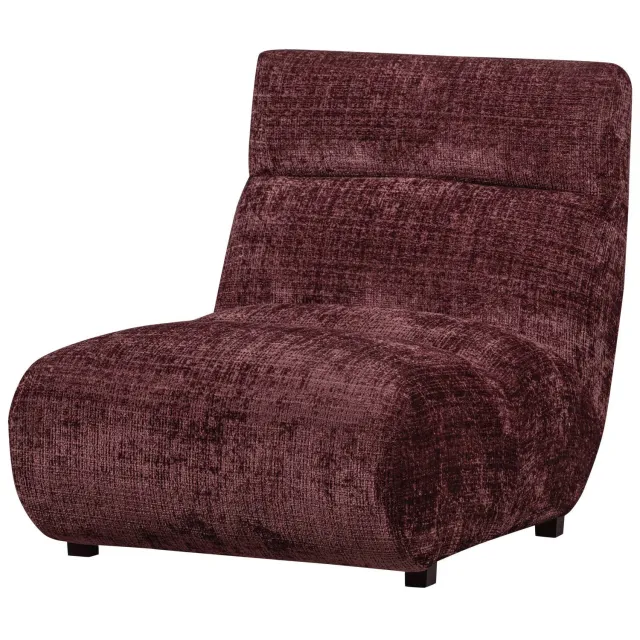 WOOOD Observe Fauteuil - Chenille - Aubergine - 82x75x96