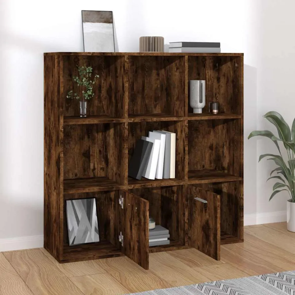 vidaXL Boekenkast 98x30x98 cm gerookt eikenkleurig, foto 3