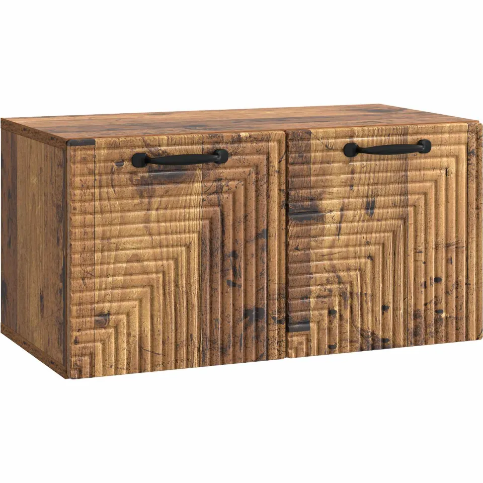 vidaXL Wandbeugel TV-kast Oud hout 59,5 x 31 x 30 cm Bewerkt hout bruin, foto 3