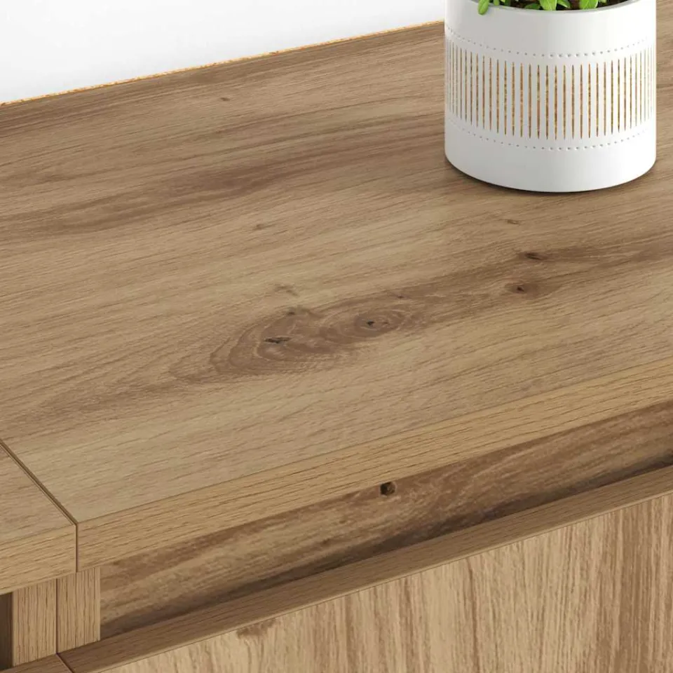 vidaXL Dressoirs 2 st Artisan Eiken 60 x 35 x 70 cm Bewerkt hout, foto 4