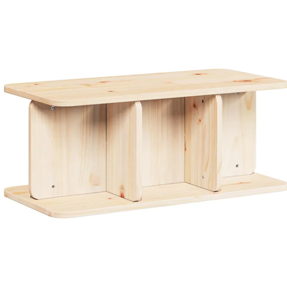 vidaXL Salontafel Naturel 80 x 39,5 x 33,5 cm Massief grenenhout, foto 3
