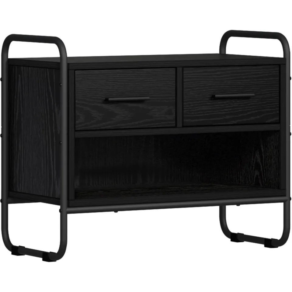 vidaXL Tv-meubel 60 x 30 x 50 cm Zwart eiken Bewerkt hout, foto 3