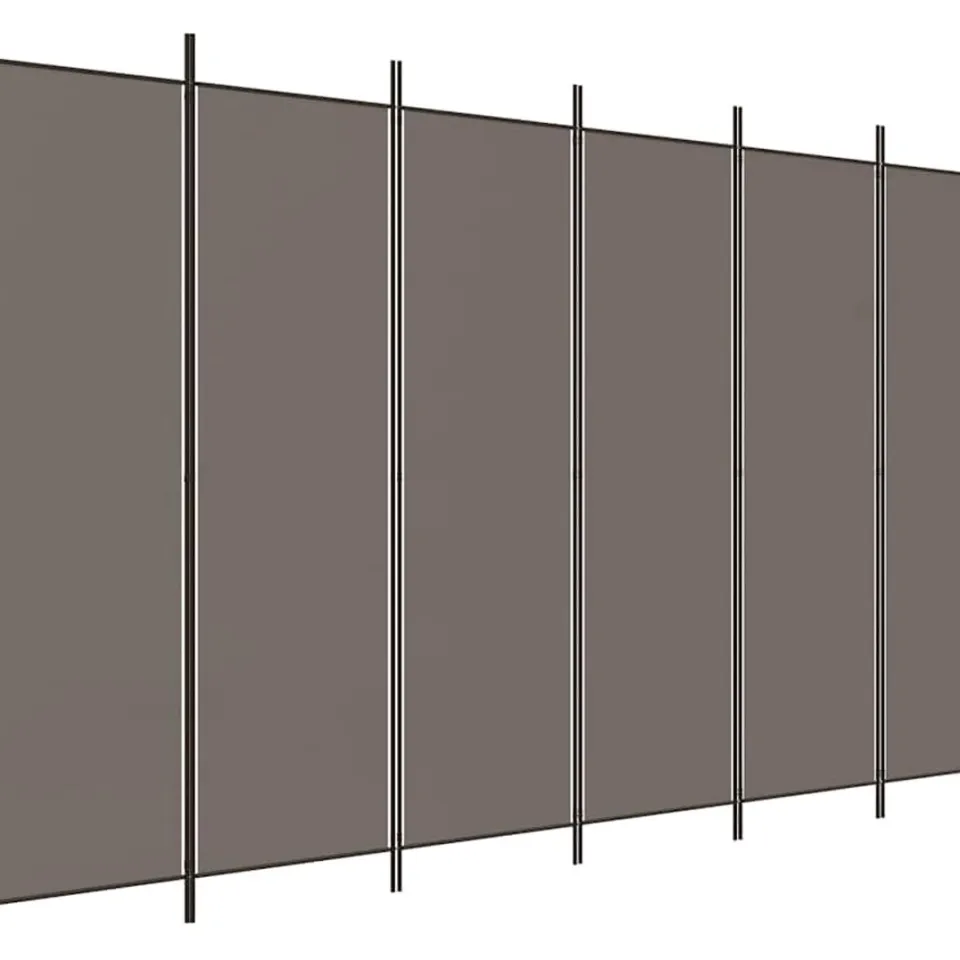 vidaXL Kamerscherm met 6 panelen 300x200 cm stof antracietkleurig, foto 3