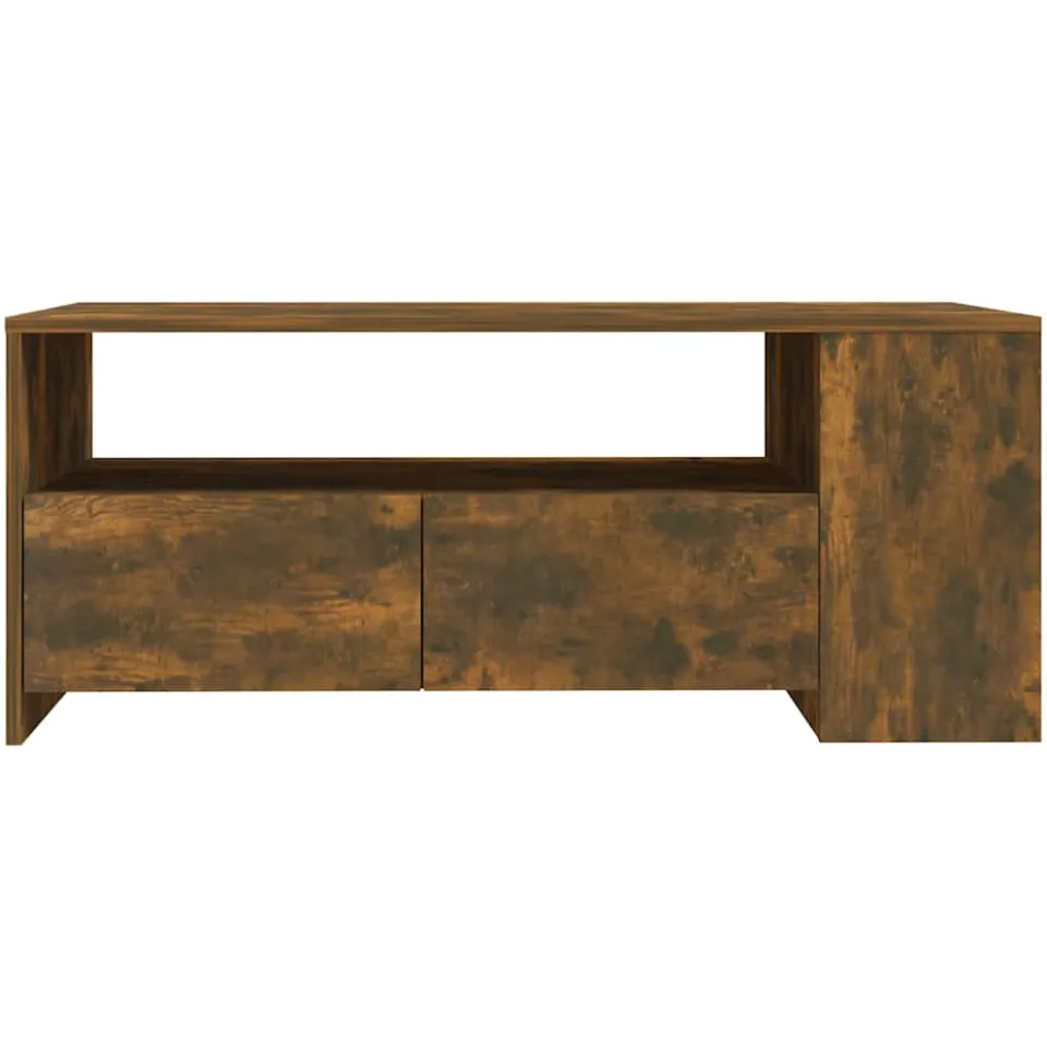 vidaXL Salontafel 102x55x42 cm bewerkt hout gerookt eikenkleurig, foto 4