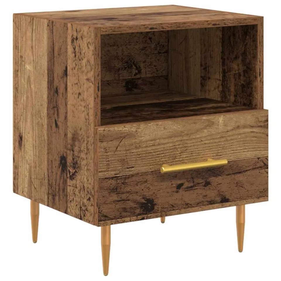 vidaXL Nachtkastje Bruin 40 x 35 x 47,5 cm Bewerkt hout, foto 3