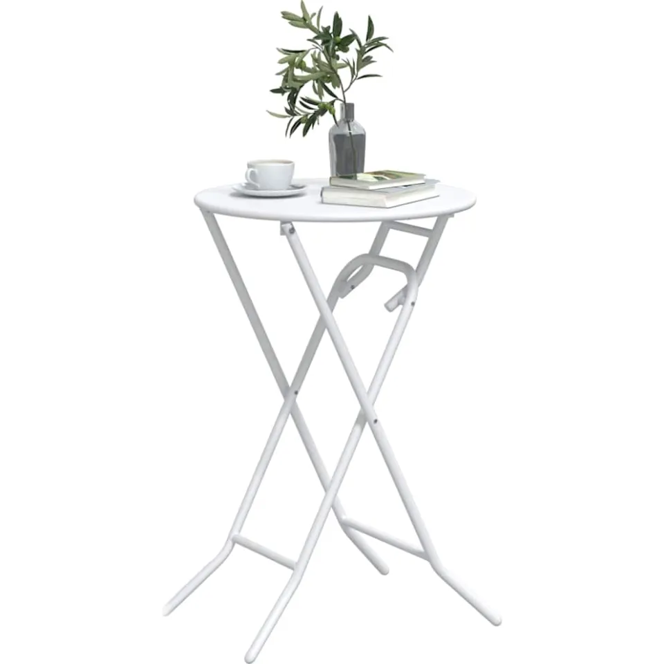 vidaXL Tuinstafel Wit 50 x 50 x 72 cm Metaal
