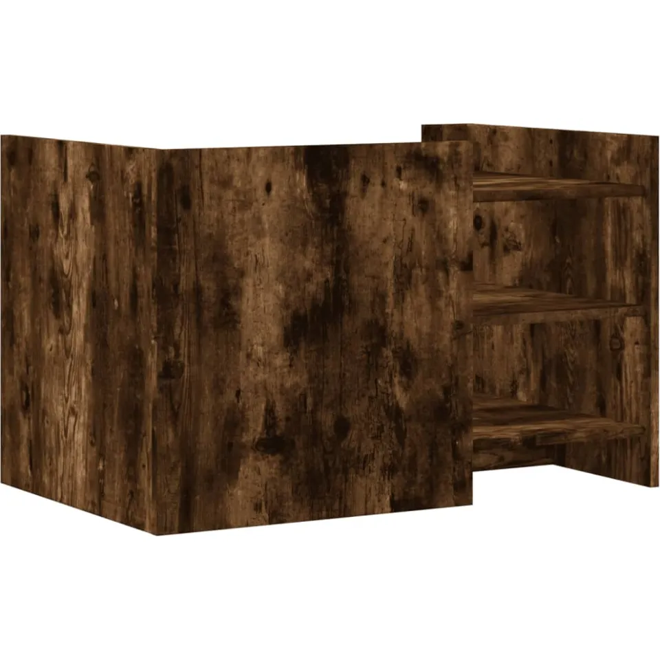 vidaXL Salontafel 80x50x50 cm bewerkt hout gerookt eikenkleurig, foto 4