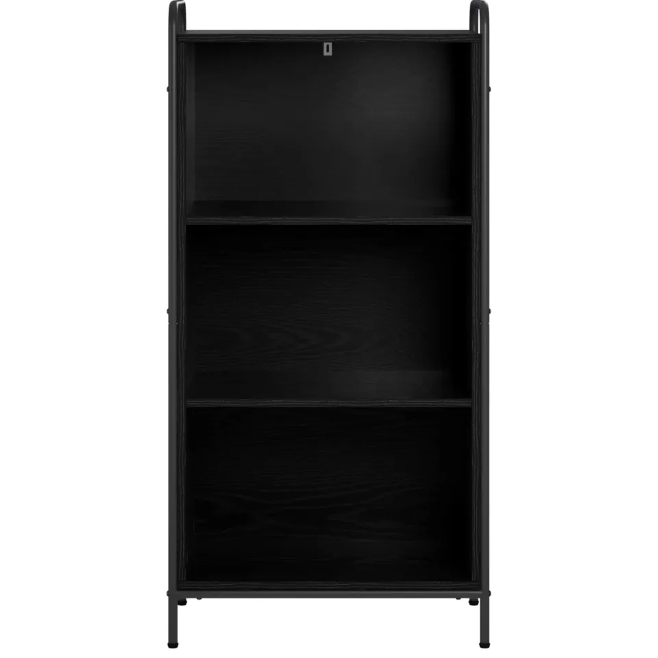 vidaXL Boekenkast 55,5 x 33 x 174 cm Bewerkt hout Zwart eiken, foto 3