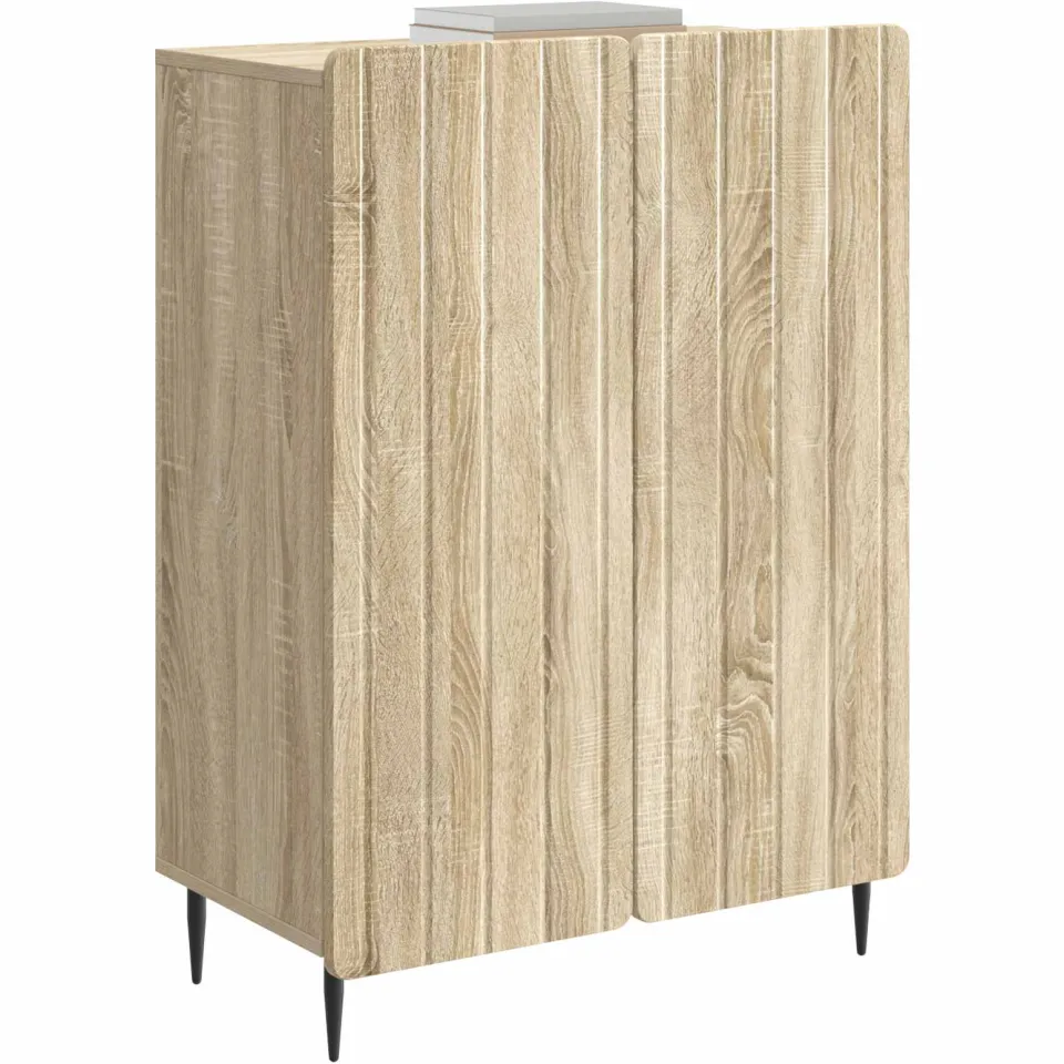 vidaXL Dressoir Sonoma Eiken 66 x 34,5 x 92 cm Bewerkt hout Bruin