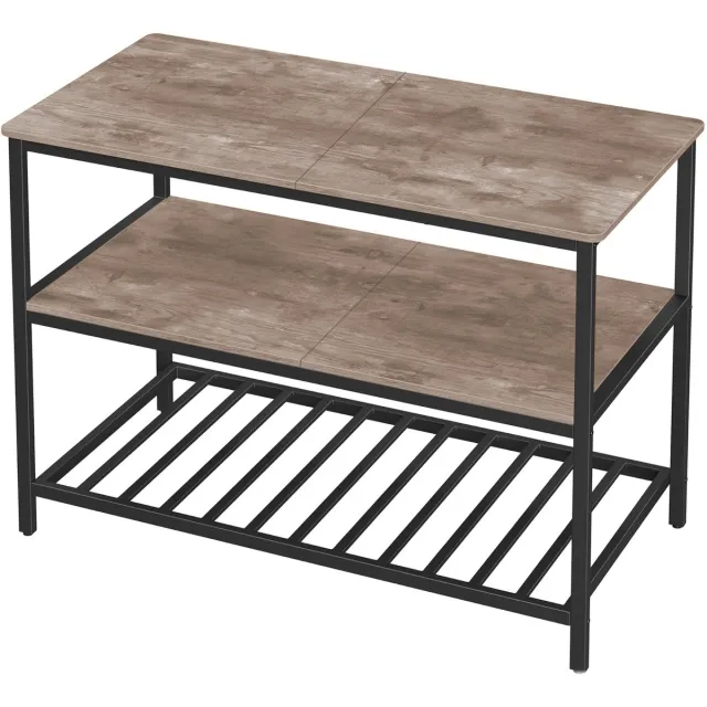 Hoppa! Keukeneiland | Greige - Staal – 120 x 52 x 90 cm (BxDxH)