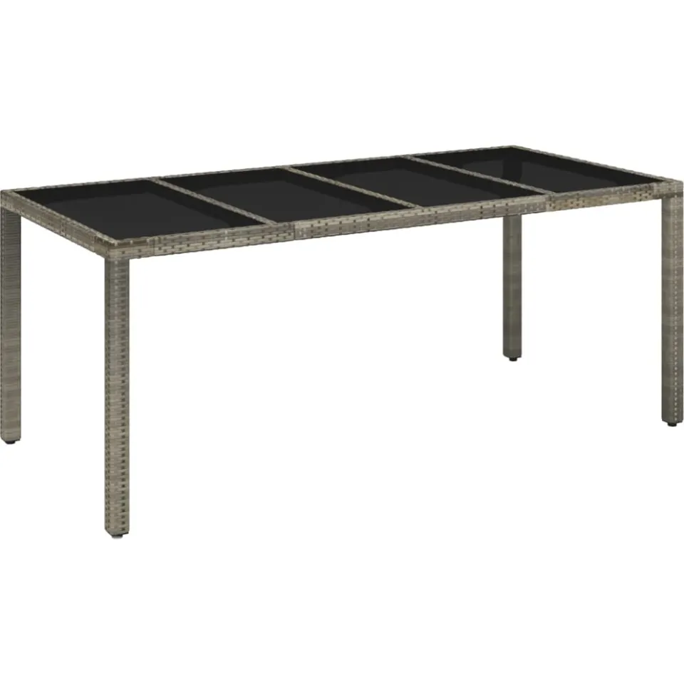 vidaXL 9-delige Tuinset met kussens poly rattan grijs, foto 3