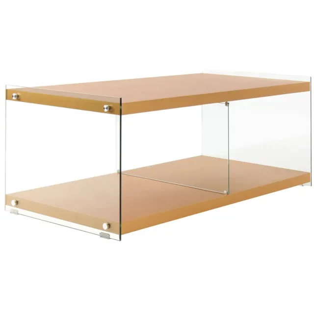 Padiro tv-meubel 120 x 45 x 60 cm - goud - MDF en gehard glas - met schap