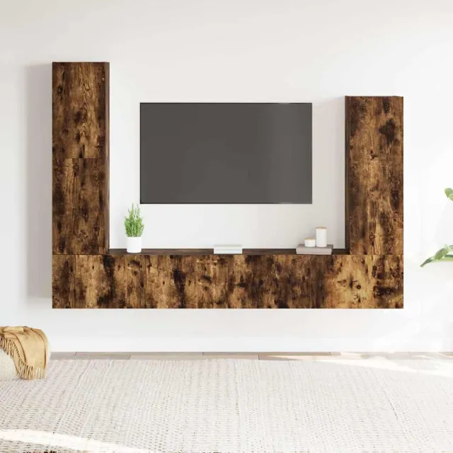 vidaXL 4-delige Tv-meubelset bewerkt hout gerookt eikenkleurig, foto 2