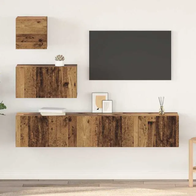 vidaXL Tv-meubelset 4 st 80 x 30 x 30 cm Oud Hout Bruin