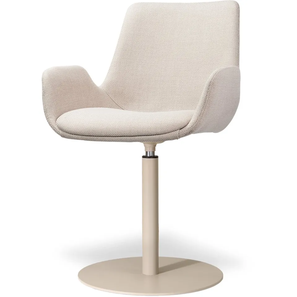 Nolon Niva-Eef draaibare tulp eetkamerstoel beige - beige onderstel, foto 3