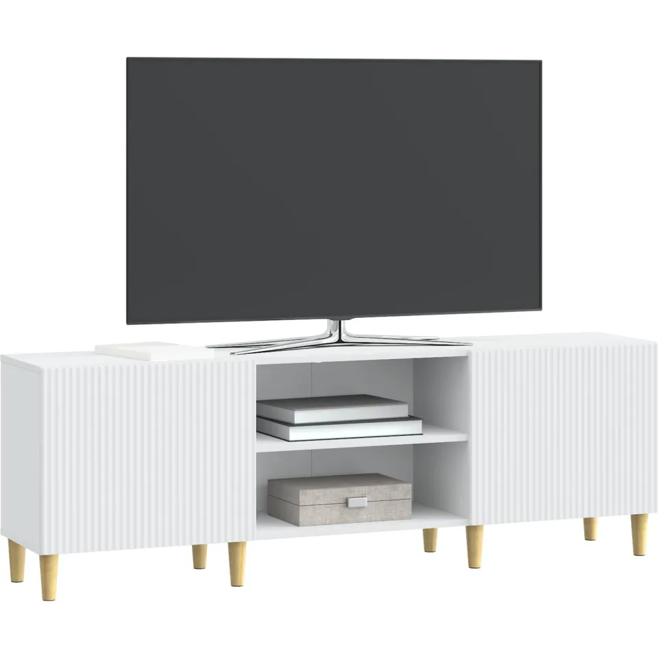 vidaXL TV-kast Wit 150 x 31 x 50 cm Bewerkt hout