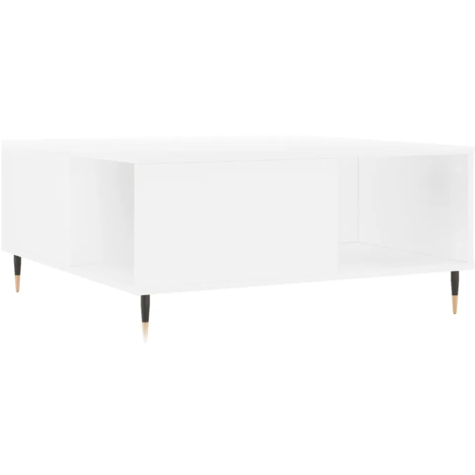 vidaXL Salontafel 80x80x36,5 cm bewerkt hout wit, foto 3
