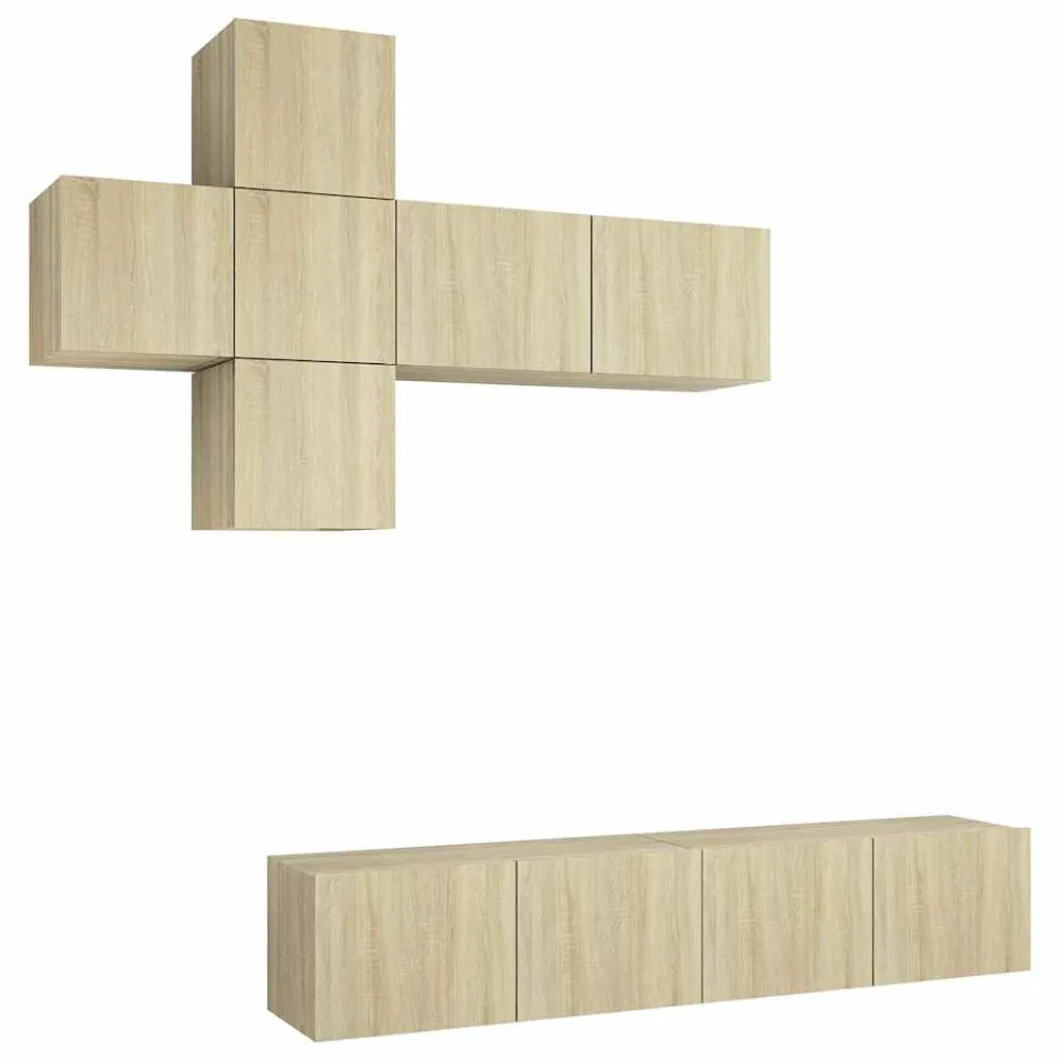 vidaXL 7-delige Tv-meubelset bewerkt hout sonoma eikenkleurig, foto 3