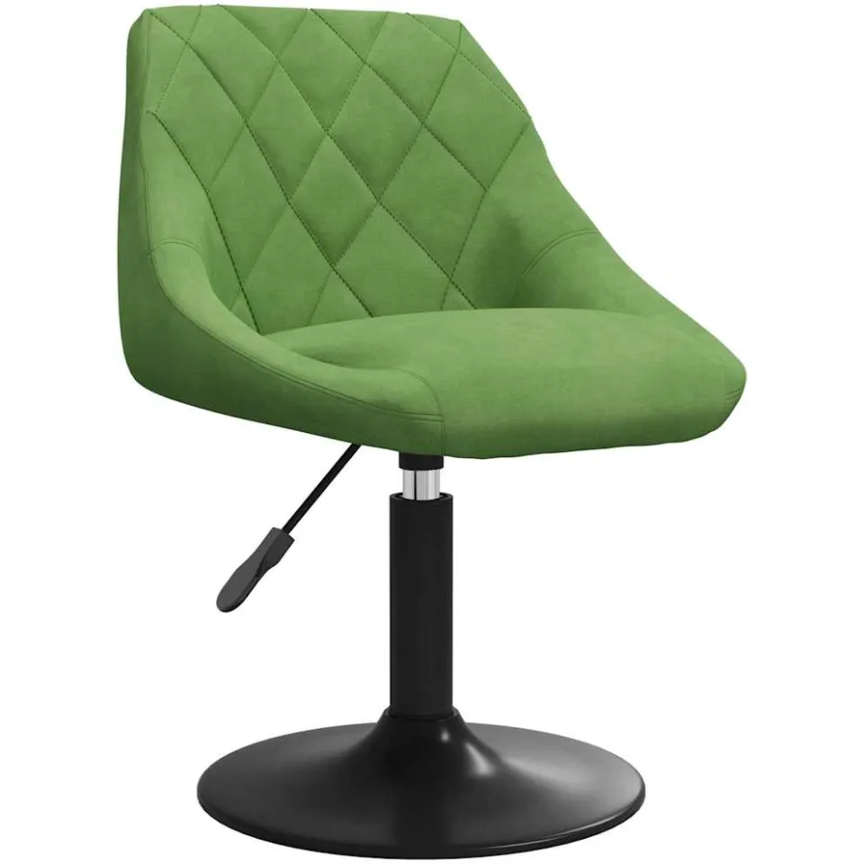 vidaXL Eetkamerstoelen draaibaar 2 st fluweel lichtgroen