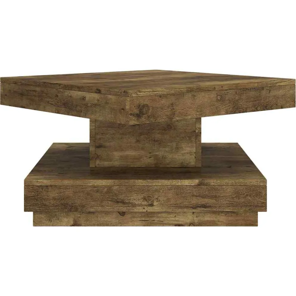 vidaXL Salontafel 60x60x35 cm MDF donkerbruin bruin, foto 4