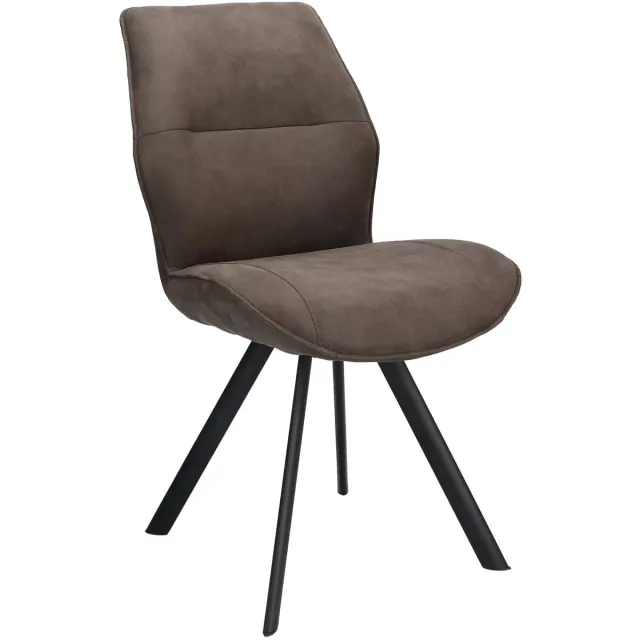 Icon Living Stoel Jadie - Stof Cowboy Grey - Leg Black Grijs