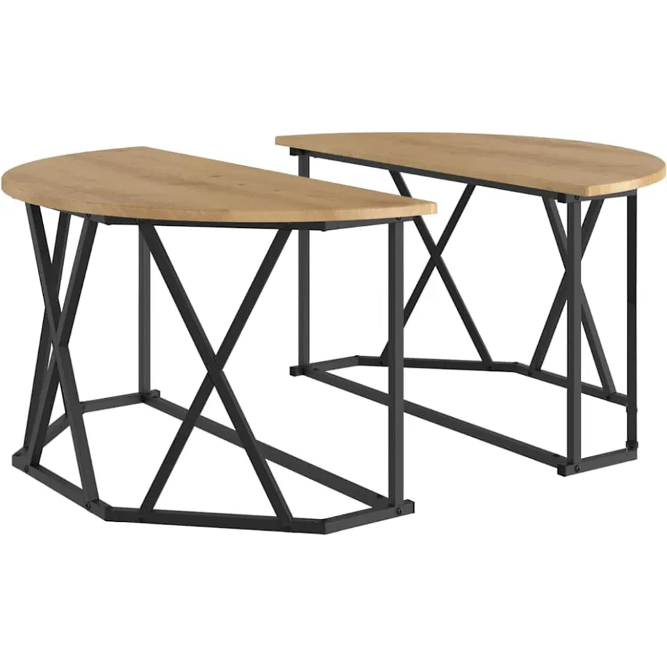 vidaXL Salontafel Artisan Eiken 80 x 80 x 42 cm Bruin