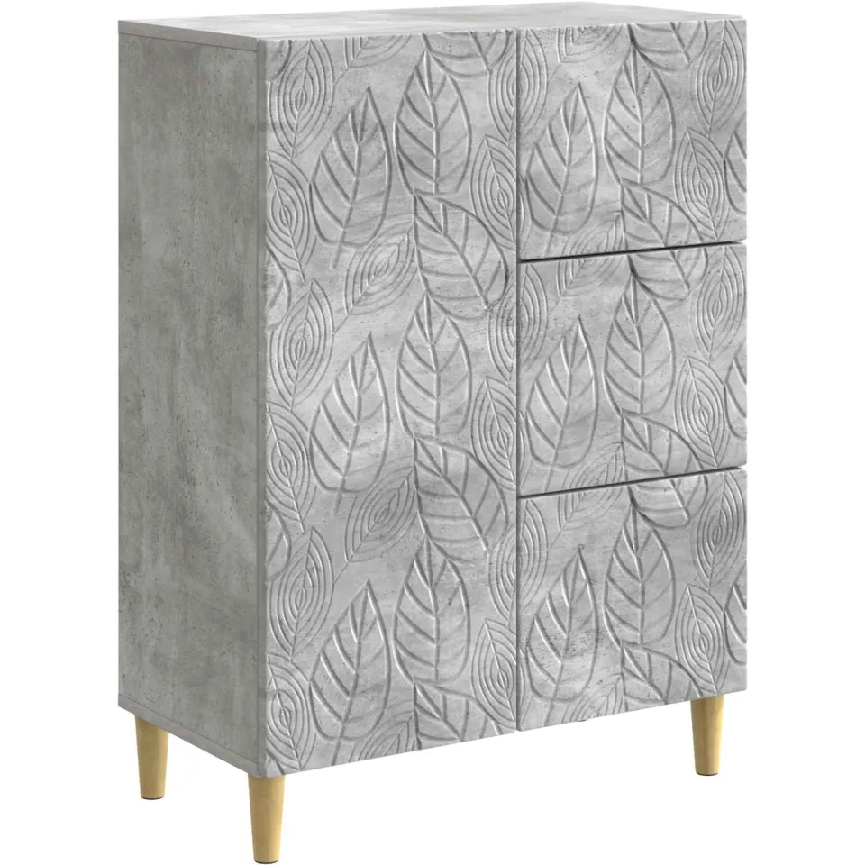vidaXL Dressoir Betongrijs 66 x 34,5 x 90 cm Bewerkt hout