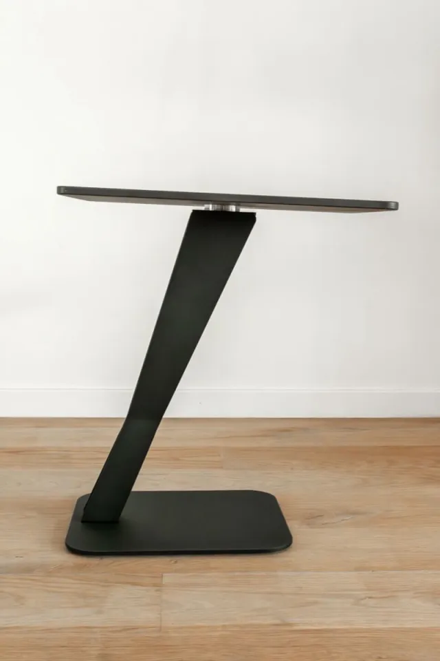 VL Home VLHOME rock plaat zwart keramiek bijzettafel 45 x 36 x 52H Zwart