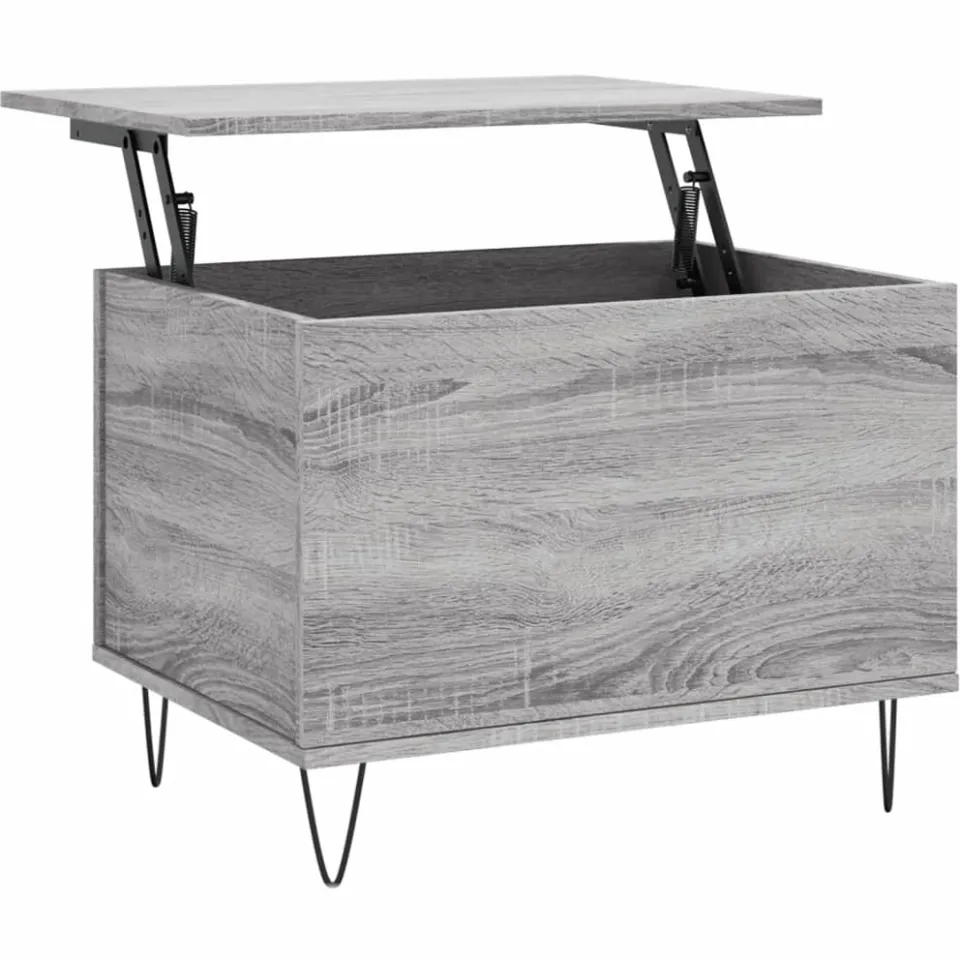 vidaXL Salontafel 60x44,5x45 cm bewerkt hout grijs sonoma eikenkleurig, foto 3